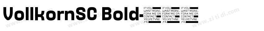 VollkornSC Bold字体转换